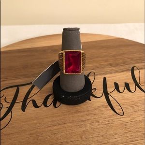 Men’s Stainless Steel Goldtone Ring